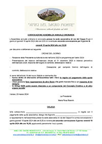 Convocazione Assemblea Anno 2024